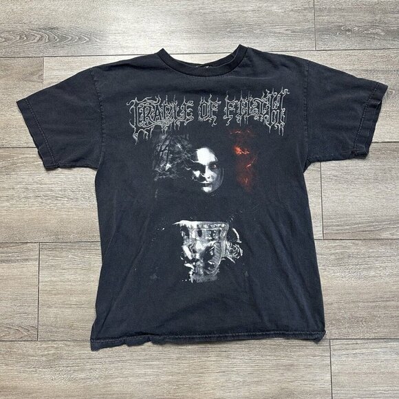 Vintage 2005 Cradle Of Filth Black Is My Heart Shirt Size M Y2K - Picture 1 of 6